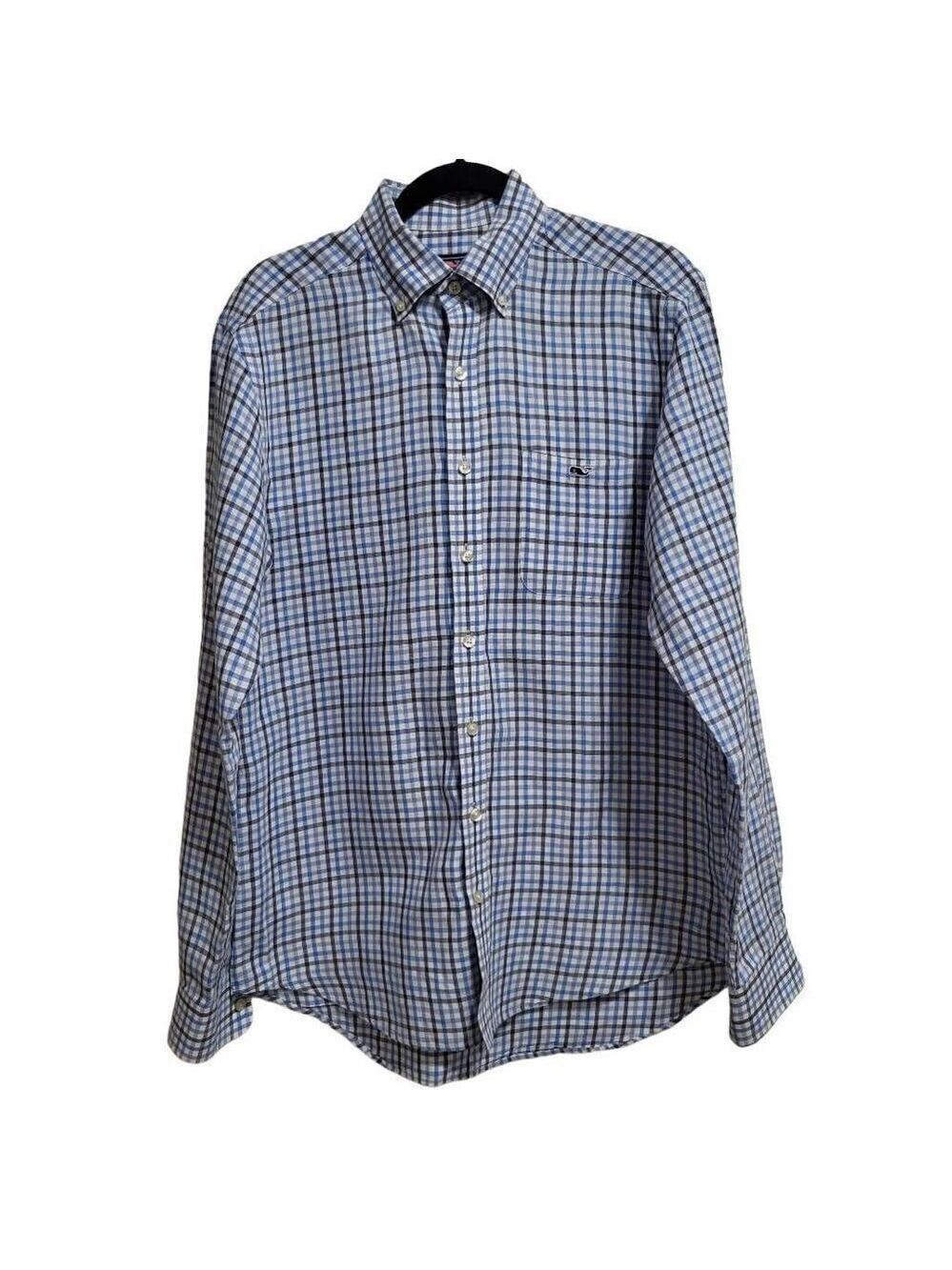 Vineyard vines slim fit tucker plaid shirt sz med
